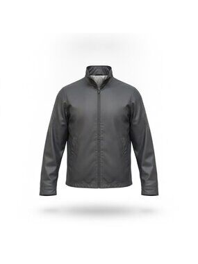 Gap Mens Black Cotton Coated Zip-Up Lightweight Jacket With Pockets Size L